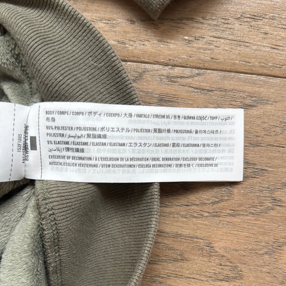 Abercrombie and Fitch Jacket Womens Small Green Velvet Track Hood Full Zip - Picture 3 of 8